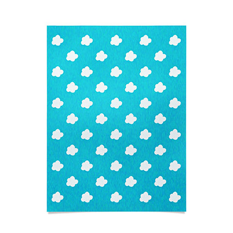 Leah Flores Happy Little Clouds Poster