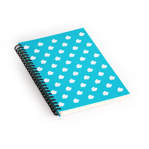 Leah Flores Happy Little Clouds Spiral Notebook