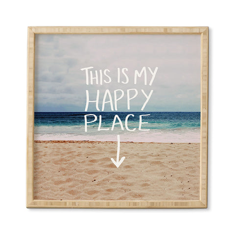 Leah Flores Happy Place X Beach Framed Wall Art