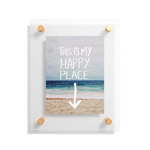 Leah Flores Happy Place X Beach Floating Acrylic Print