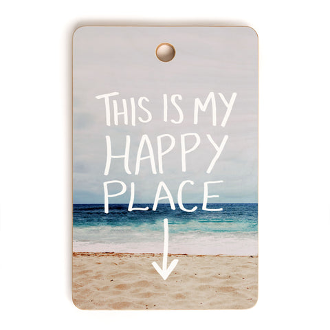 Leah Flores Happy Place X Beach Cutting Board Rectangle