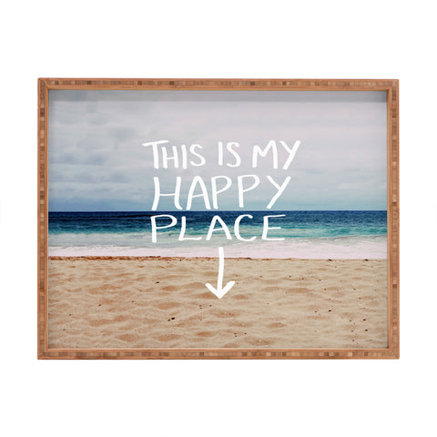 Leah Flores Happy Place X Beach Rectangular Tray