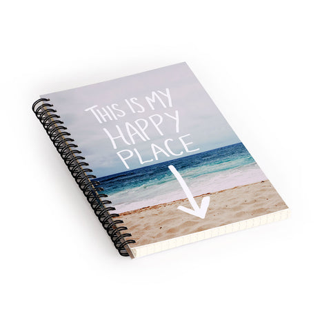 Leah Flores Happy Place X Beach Spiral Notebook