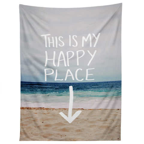 Leah Flores Happy Place X Beach Tapestry