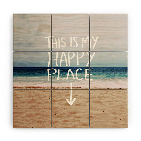 Leah Flores Happy Place X Beach Wood Wall Mural