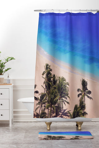 Leah Flores Hawaii Beach Shower Curtain And Mat