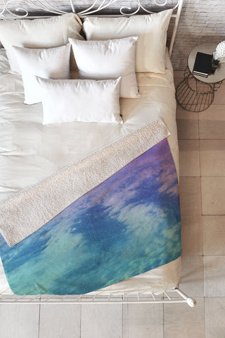 Leah Flores Head in the Clouds Fleece Throw Blanket
