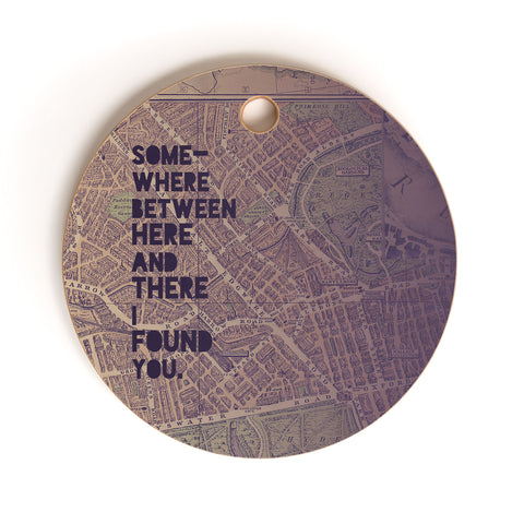 Leah Flores Here And There One Cutting Board Round