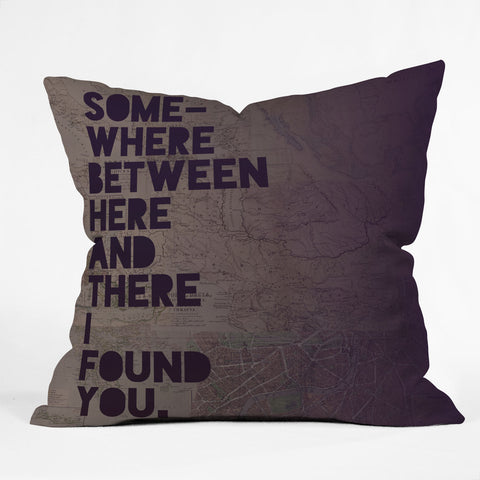 Leah Flores Here And There Outdoor Throw Pillow