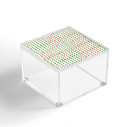Leah Flores Holiday Polka Dots Acrylic Box