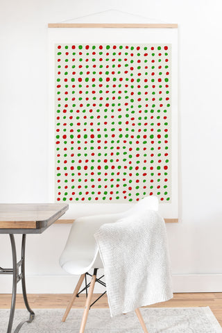 Leah Flores Holiday Polka Dots Art Print And Hanger