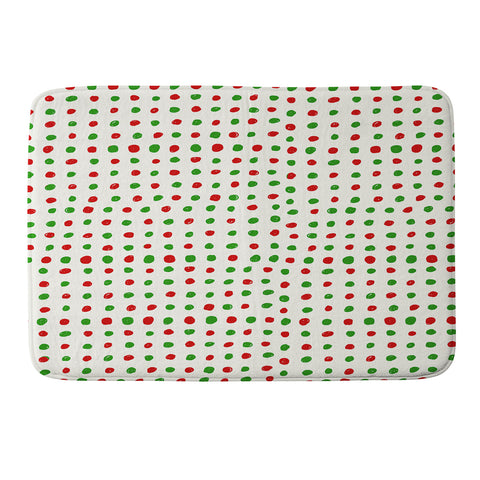 Leah Flores Holiday Polka Dots Memory Foam Bath Mat