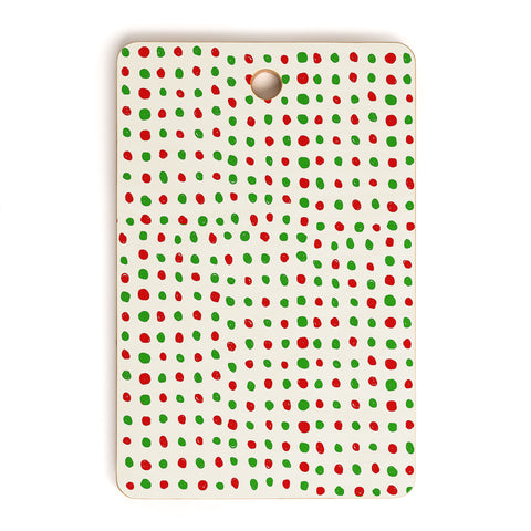 Leah Flores Holiday Polka Dots Cutting Board Rectangle