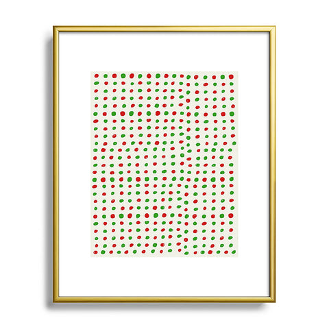 Leah Flores Holiday Polka Dots Metal Framed Art Print