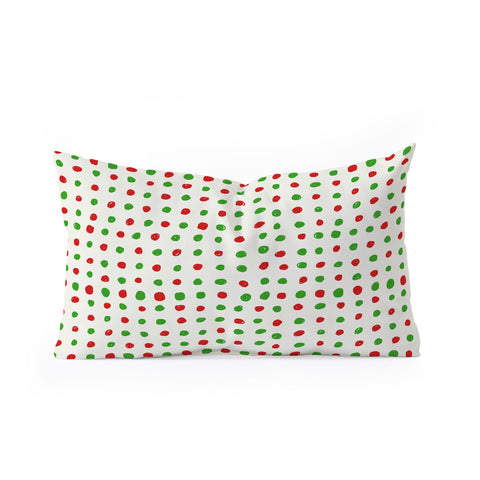 Leah Flores Holiday Polka Dots Oblong Throw Pillow