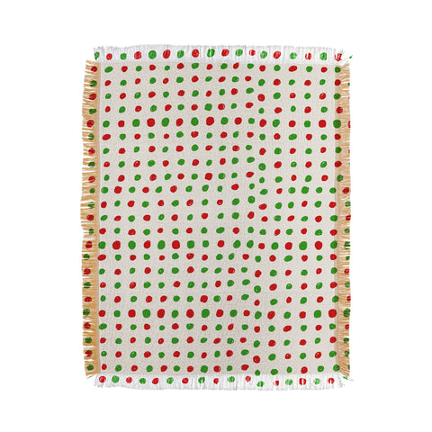 Leah Flores Holiday Polka Dots Throw Blanket