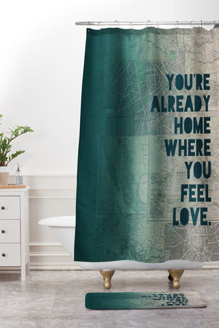 Leah Flores Home 1 Shower Curtain And Mat
