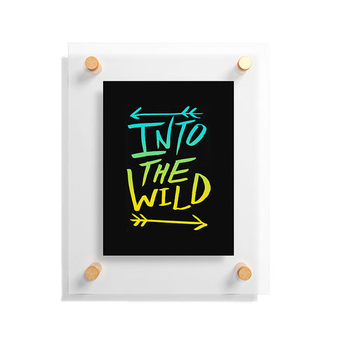 Leah Flores Into The Wild Teal And Gold Floating Acrylic Print