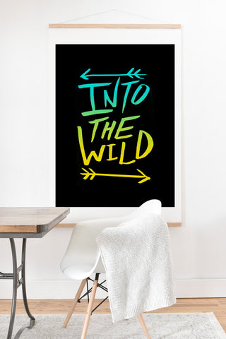 Leah Flores Into The Wild Teal And Gold Art Print And Hanger