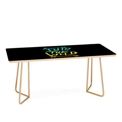 Leah Flores Into The Wild Teal And Gold Coffee Table