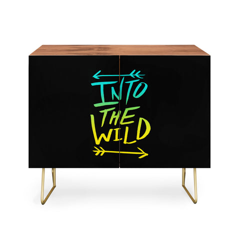 Leah Flores Into The Wild Teal And Gold Credenza