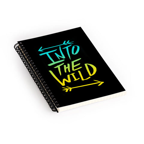 Leah Flores Into The Wild Teal And Gold Spiral Notebook