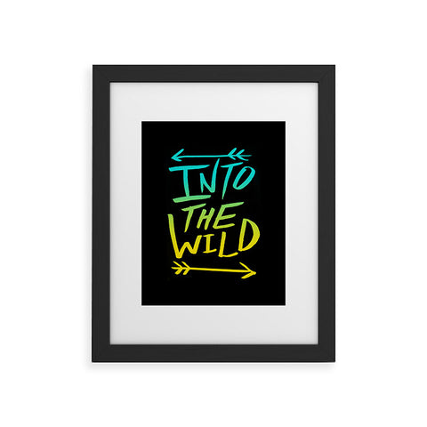 Leah Flores Into The Wild Teal And Gold Framed Art Print