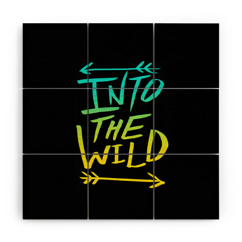 Leah Flores Into The Wild Teal And Gold Wood Wall Mural