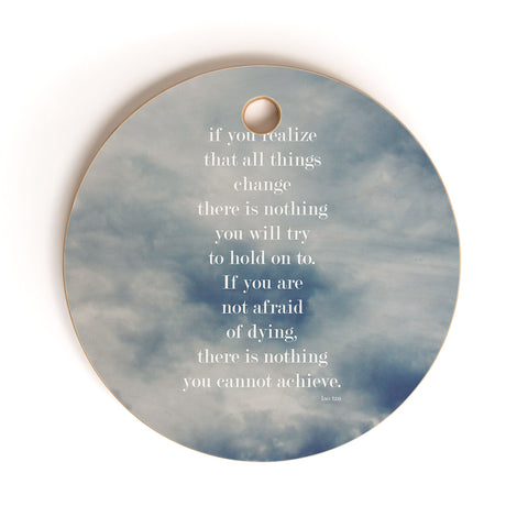 Leah Flores Lao Tzu Cutting Board Round