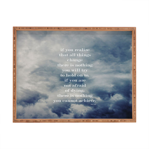 Leah Flores Lao Tzu Rectangular Tray