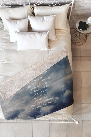 Leah Flores Lao Tzu Fleece Throw Blanket