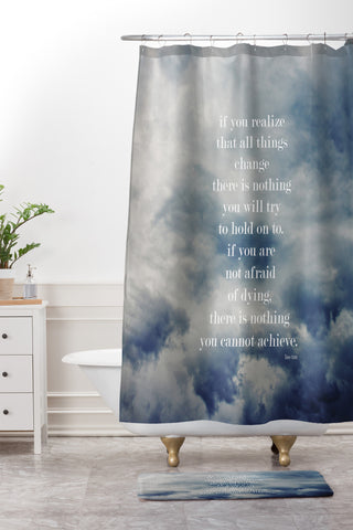 Leah Flores Lao Tzu Shower Curtain And Mat