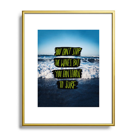 Leah Flores Learn To Surf Metal Framed Art Print