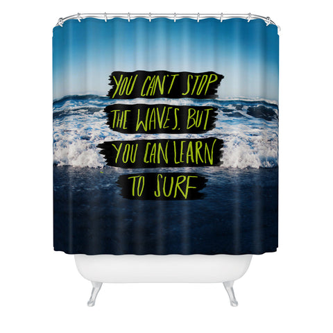 Leah Flores Learn To Surf Shower Curtain