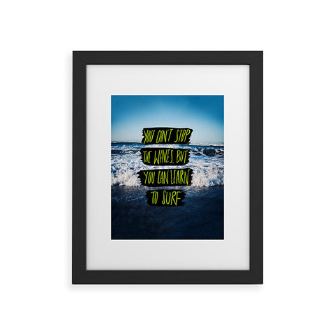 Leah Flores Learn To Surf Framed Art Print