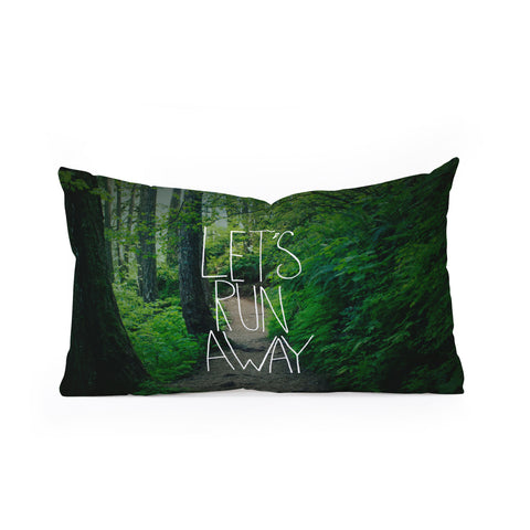 Leah Flores Lets Run Away 1 Oblong Throw Pillow