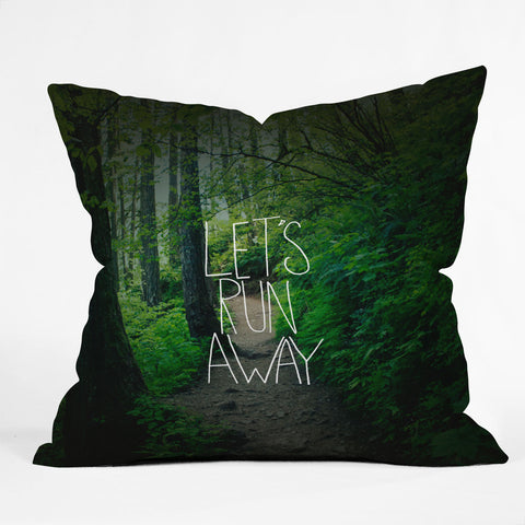 Leah Flores Lets Run Away 1 Outdoor Throw Pillow