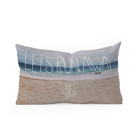 Leah Flores Lets Run Away III Oblong Throw Pillow