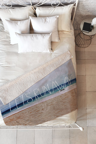 Leah Flores Lets Run Away III Fleece Throw Blanket
