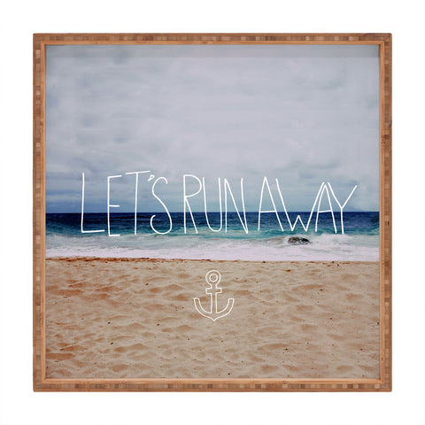 Leah Flores Lets Run Away III Square Tray