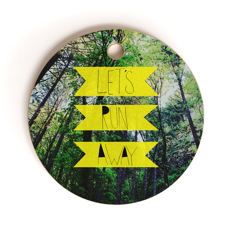 Leah Flores Lets Run Away IX Cutting Board Round