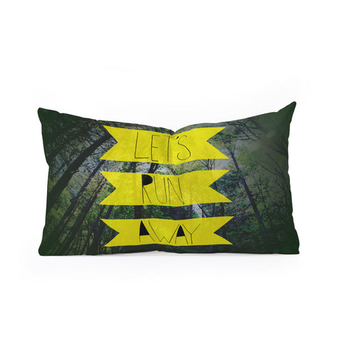 Leah Flores Lets Run Away IX Oblong Throw Pillow