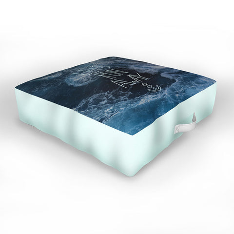 Leah Flores Lets Run Away Ocean Waves Outdoor Floor Cushion