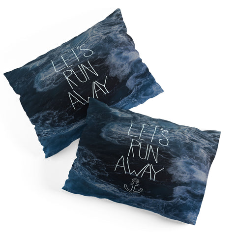 Leah Flores Lets Run Away Ocean Waves Pillow Shams