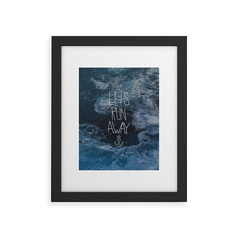 Leah Flores Lets Run Away Ocean Waves Framed Art Print