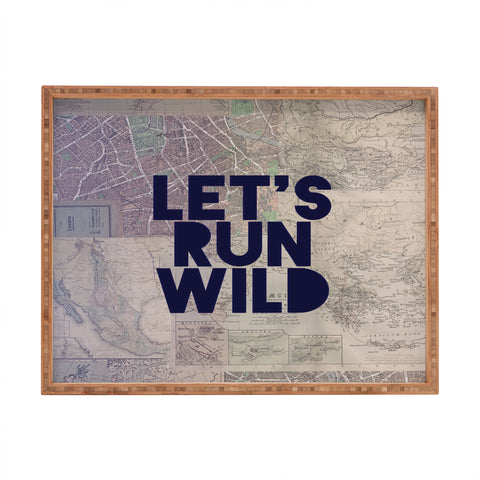 Leah Flores Lets Run Wild X Maps Rectangular Tray