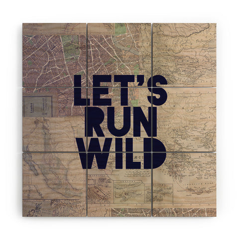 Leah Flores Lets Run Wild X Maps Wood Wall Mural