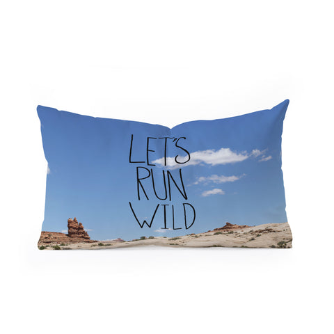 Leah Flores Lets Run Wild X Moab Oblong Throw Pillow