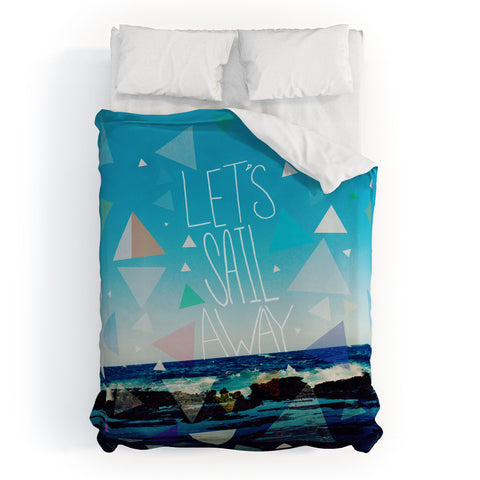 Leah Flores Lets Sail Away Duvet Cover