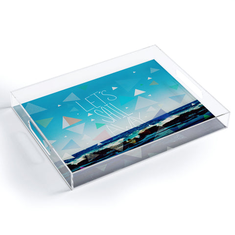 Leah Flores Lets Sail Away Acrylic Tray